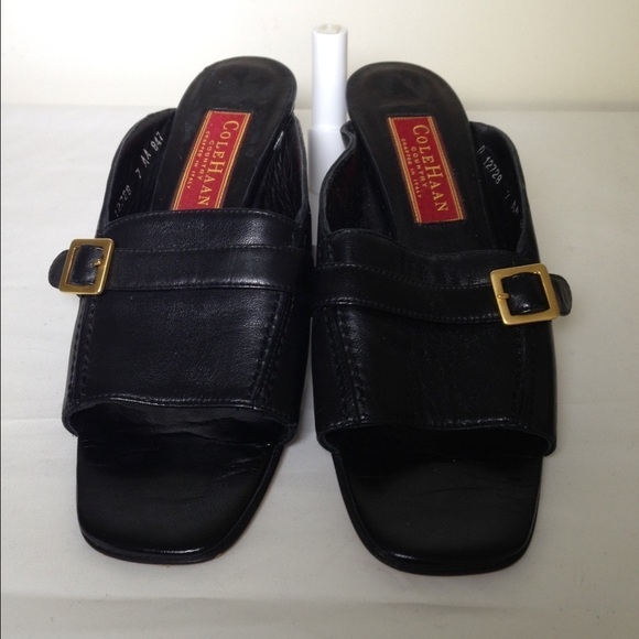 Cole Haan Country Mules Black 7AA - Picture 2 of 4